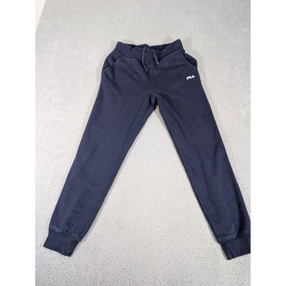 Fila Sweatpants Mens Small Navy Blue Joggers Athletic Casual Lounge Pants Pocket - Picture 1 of 11